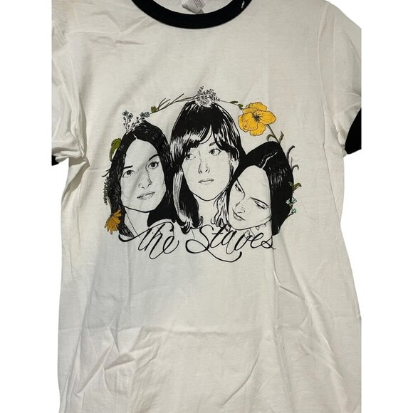 Anvil The Staves Women's Shirt Short Sleeve White Black Size S - Picture 3 of 4